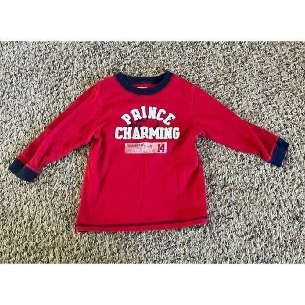 Gap Boys red "Prince Charming" long sleeve shirt size 3T‎